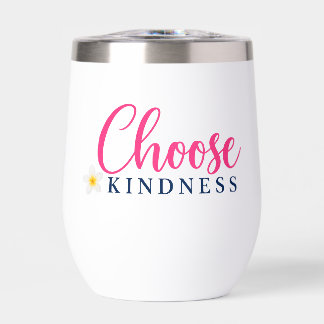 Tumbler mit rosa Design 'Wähle Freundlichkeit'