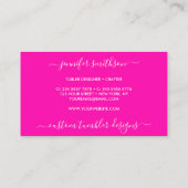 Tumbler ombré neon pink Tasse maker Visitenkarte (Rückseite)