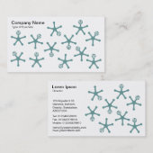 Tumbler - Ozeangrün auf Weiß Visitenkarte (Vorne/Hinten)