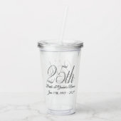 Tumbler - Personalisiert 25. Hochzeitstag Acryltrinkbecher (Rückseite)