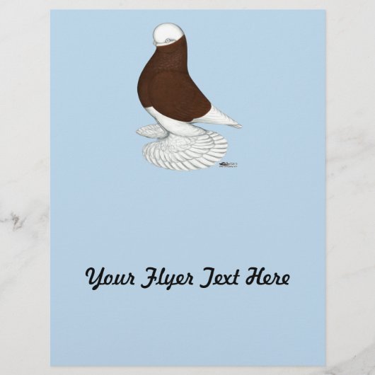 Tumbler Pigeon Muffed Red Bald Flyer (Vorne)