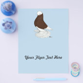Tumbler Pigeon Muffed Red Bald Flyer (Einzeln)