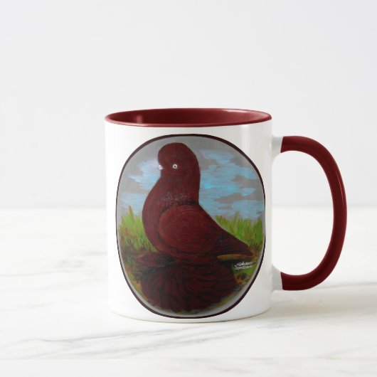Tumbler Pigeon Red Muff Tasse (Rechts)