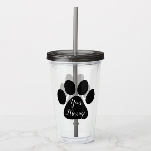 Tumbler - Puppy Paw Prints Acryltrinkbecher (Vorderseite)