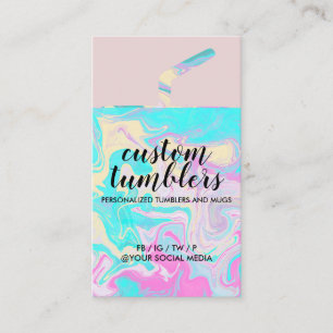 Tumbler Reise Schlammladen eleganter Marmor Visitenkarte