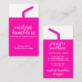 Tumbler Reise Schlammladen rosa Vertikal Visitenkarte (Vorne/Hinten)