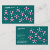 Tumbler - rosa auf Moss Green Visitenkarte (Vorne/Hinten)