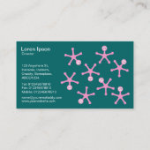 Tumbler - rosa auf Moss Green Visitenkarte (Rückseite)