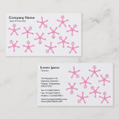 Tumbler - rosa auf weiß visitenkarte (Vorne/Hinten)