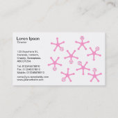 Tumbler - rosa auf weiß visitenkarte (Rückseite)