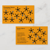 Tumbler - schwarz auf Orange FF9900 Visitenkarte (Vorne/Hinten)