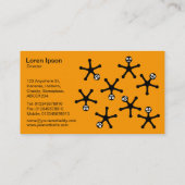 Tumbler - schwarz auf Orange FF9900 Visitenkarte (Rückseite)