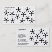 Tumbler - Schwarz auf Weiß (Gold) Visitenkarte (Vorne/Hinten)