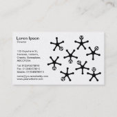 Tumbler - Schwarz auf Weiß (Gold) Visitenkarte (Rückseite)