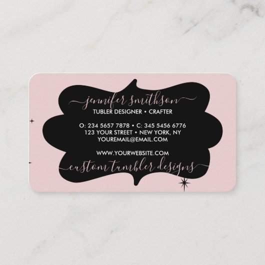 Tumbler-Tasse Visitenkarte (Rückseite)