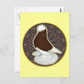 Tumbler-Taubenzirkel Postkarte (Vorne/Hinten)