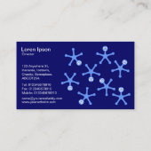 Tumblers - Baby Blue on Dp Navy Visitenkarte (Rückseite)