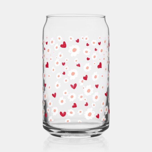 Tumblers daisy und Herz Dosenglas (Vorderseite)