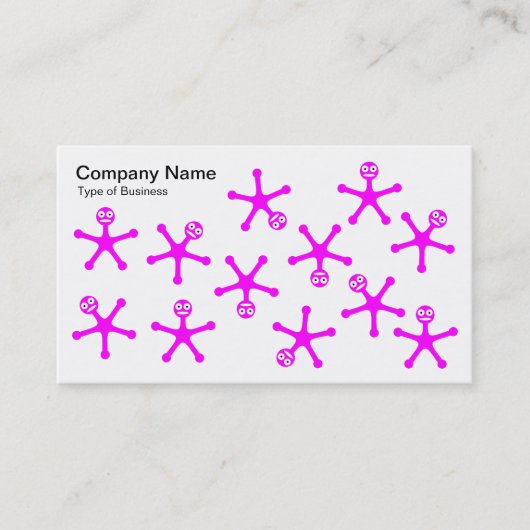 Tumblers - Magenta auf Weiß Visitenkarte (Vorderseite)