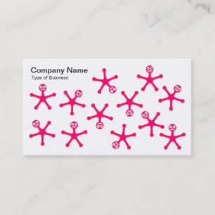 Tumblers - Neon Red on White Visitenkarte