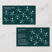 Tumblers - Ocean Green auf Dk Green Visitenkarte (Vorne/Hinten)