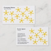 Tumblers - orgelb auf weiß visitenkarte (Vorne/Hinten)