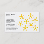 Tumblers - orgelb auf weiß visitenkarte (Rückseite)