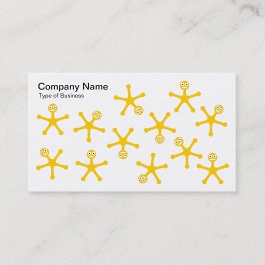 Tumblers - orgelb auf weiß visitenkarte (Vorderseite)