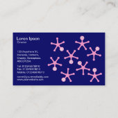 Tumblers - rosa auf der tiefen Marine Visitenkarte (Rückseite)