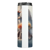 Tumblers - Serene Ancient Temple by the River Thermosbecher (Rückseite)