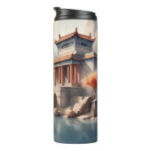 Tumblers - Serene Ancient Temple by the River Thermosbecher (Nach rechts gedreht)