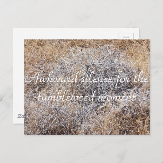 Tumbleweed Moment sarkastische Postkarte (Vorne/Hinten)