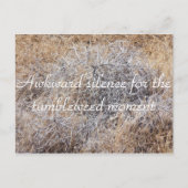 Tumbleweed Moment sarkastische Postkarte (Vorderseite)
