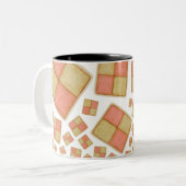 Tumbling Battenberg Cake Zwei-Tone-Kaffee-Tasse Zweifarbige Tasse (Vorderseite Links)