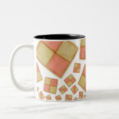 Tumbling Battenberg Cake Zwei-Tone-Kaffee-Tasse Zweifarbige Tasse (Links)