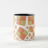 Tumbling Battenberg Cake Zwei-Tone-Kaffee-Tasse Zweifarbige Tasse (Mittel)