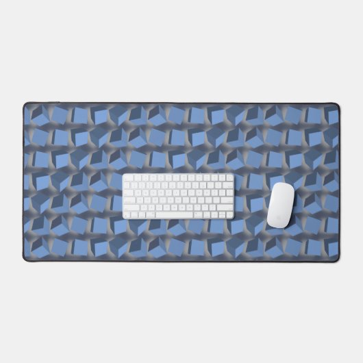 Tumbling Boxes Blau Schreibtischunterlage (Tastatur & Maus)