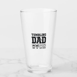 Tumbling Dad Drive Pay Klatschen Wiederholen Shirt Glas