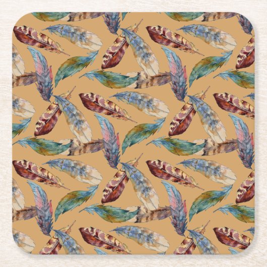 Tumbling Feathers Rechteckiger Pappuntersetzer (Vorderseite)