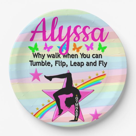 TUMBLING GYMNASTICS QUEEN PAPPTELLER (Vorderseite)