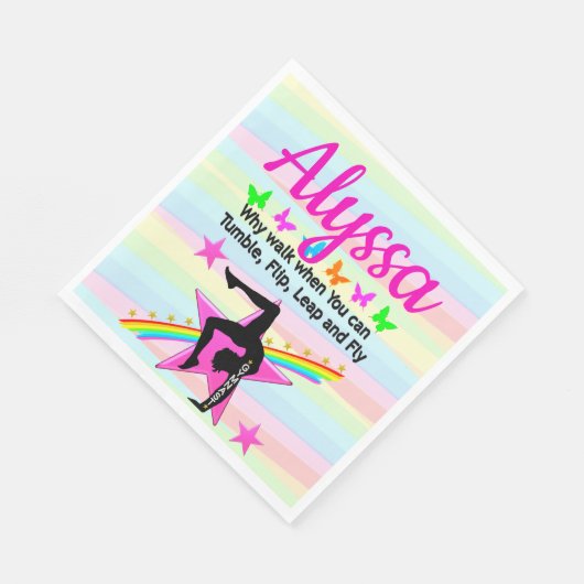 TUMBLING GYMNASTICS QUEEN SERVIETTE (Ecke)