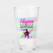 TUMBLING GYMNASTICS QUOTE DESIGN GLAS (Vorderseite)