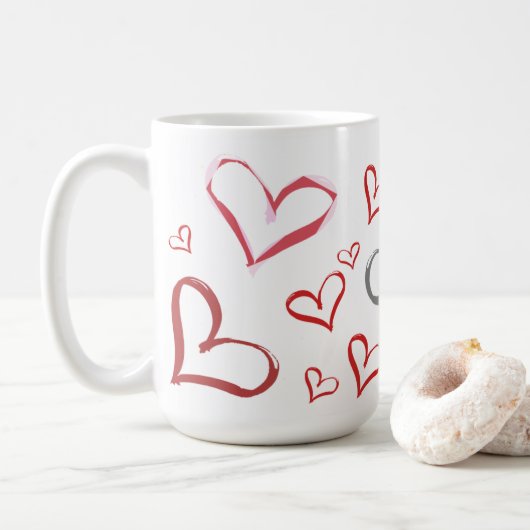 Tumbling Hearts Kaffeetasse (Mit Donut)