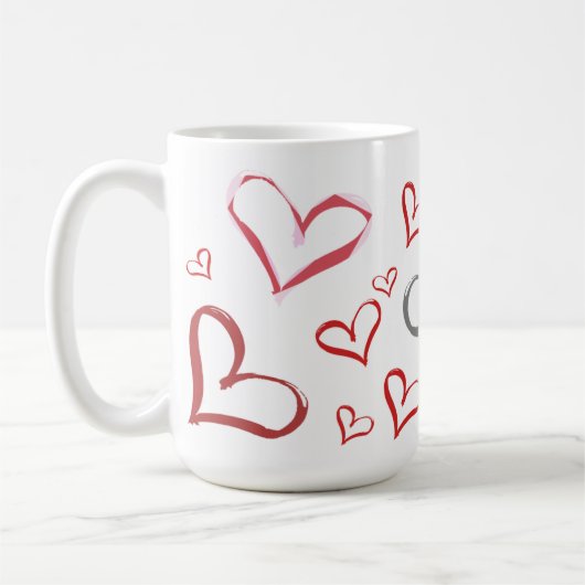 Tumbling Hearts Kaffeetasse (Links)