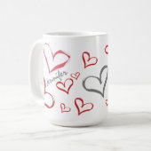 Tumbling Hearts Kaffeetasse (Vorderseite Links)