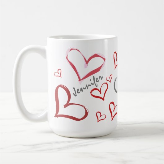 Tumbling Hearts Kaffeetasse (Links)