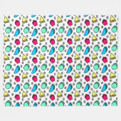 Tumbling Neo Memphis Style Fleecedecke (Vorderseite (Horizontal))