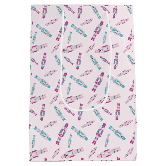 Tumbling Nutcrackers Medium Geschenktasche Mittlere Geschenktüte (Rückseite)