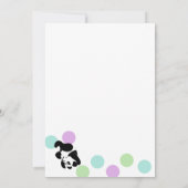 Tumbling Pandas Baby Dusche Einladung (Rückseite)