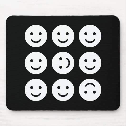 Tumbling - Schwarz und Weiß Mousepad (Vorne)